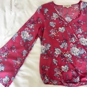 Floral Bell Sleeve Top